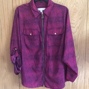 Michael Kors Zippered Red Blouse